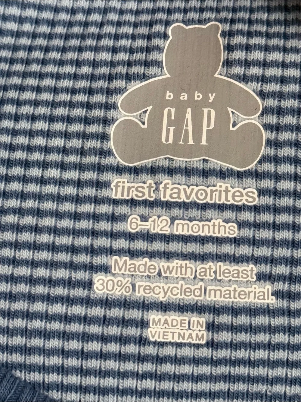 Baby GAP First Favorites Ribbed Bodysuits (Set of 2 6–12 Months NWT